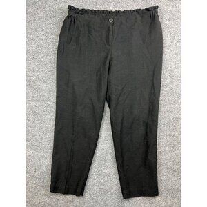 The Nines by Hatch Maternity Pants Women's L Black Cropped Button Tapered